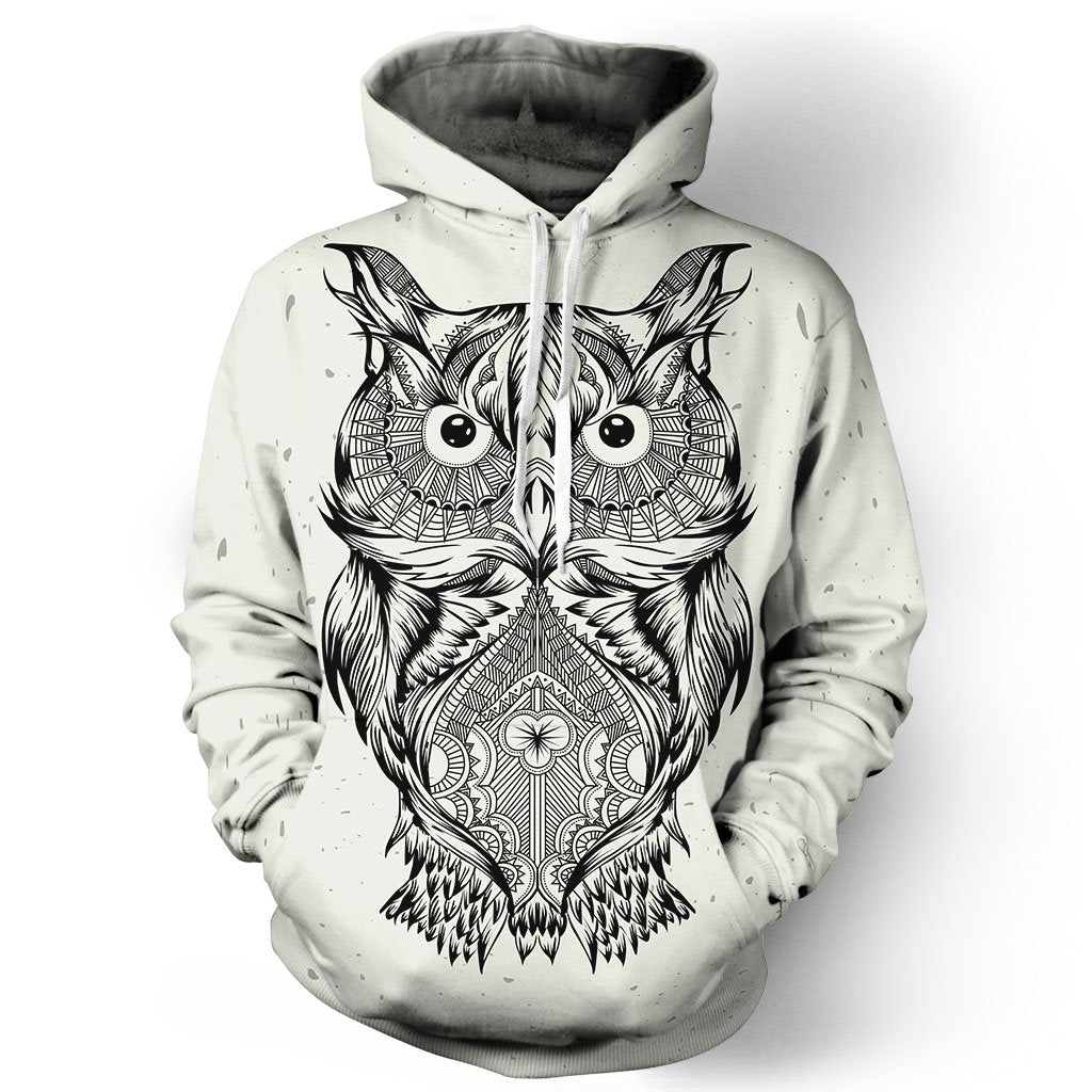 white owl hoodie