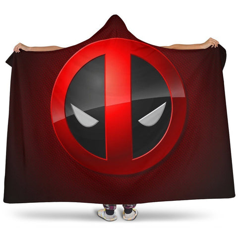 Image of Deadpool Hooded Blanket - Prohibited Red Blanket