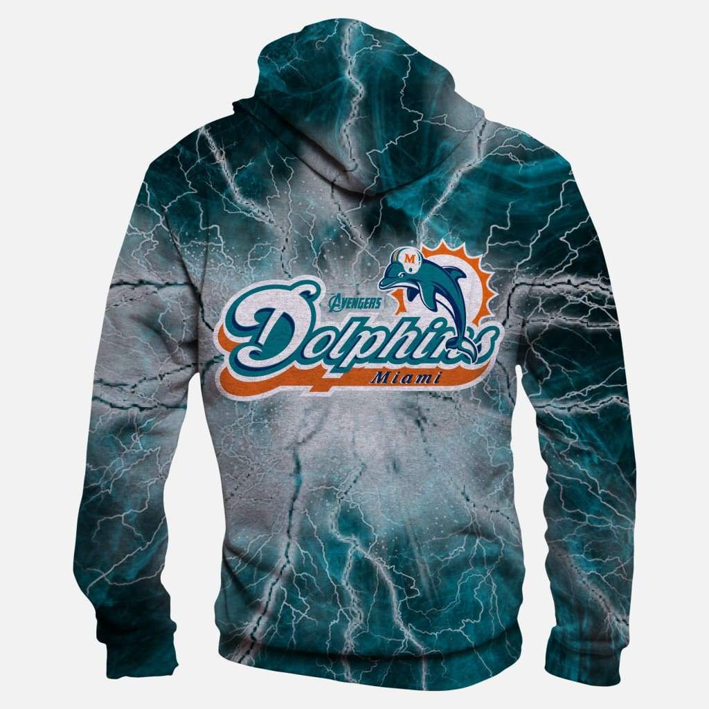 miami dolphins zip up hoodie
