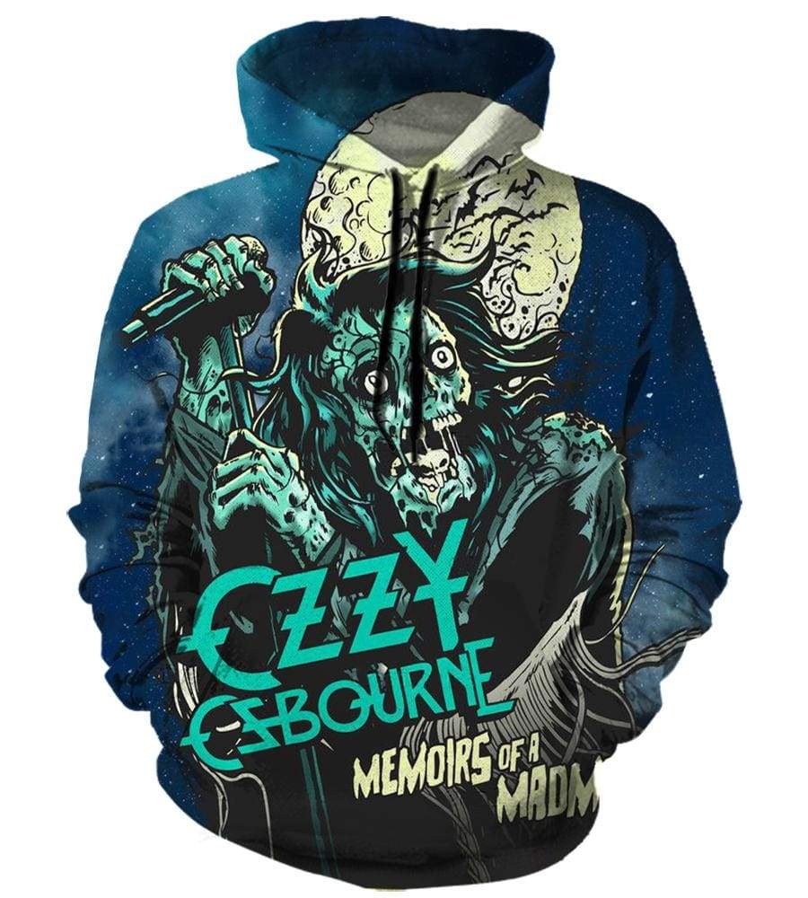 ozzy osbourne zip up hoodie