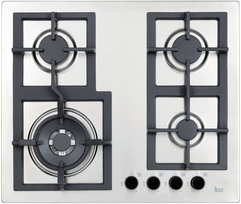 60cm Stainless Steel Gas Cooktop With Wok Burner Revive Bathroom