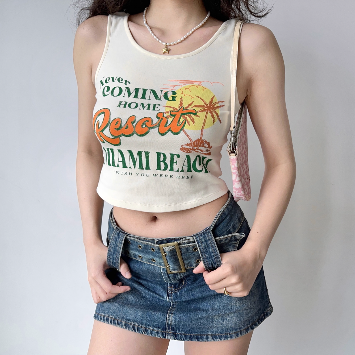 Miami Beach Cropped Camisole ~ HANDMADE