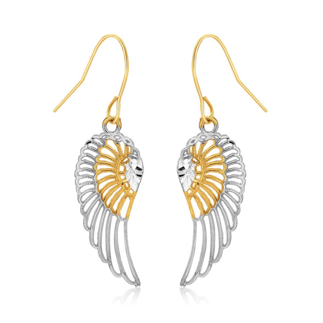 half wing gold earrings