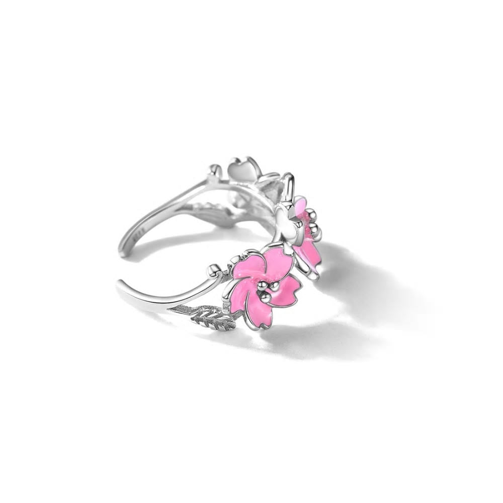 Cherry Blossom Flower Ring Sterling Silver | 30% OFF – Jewelrify