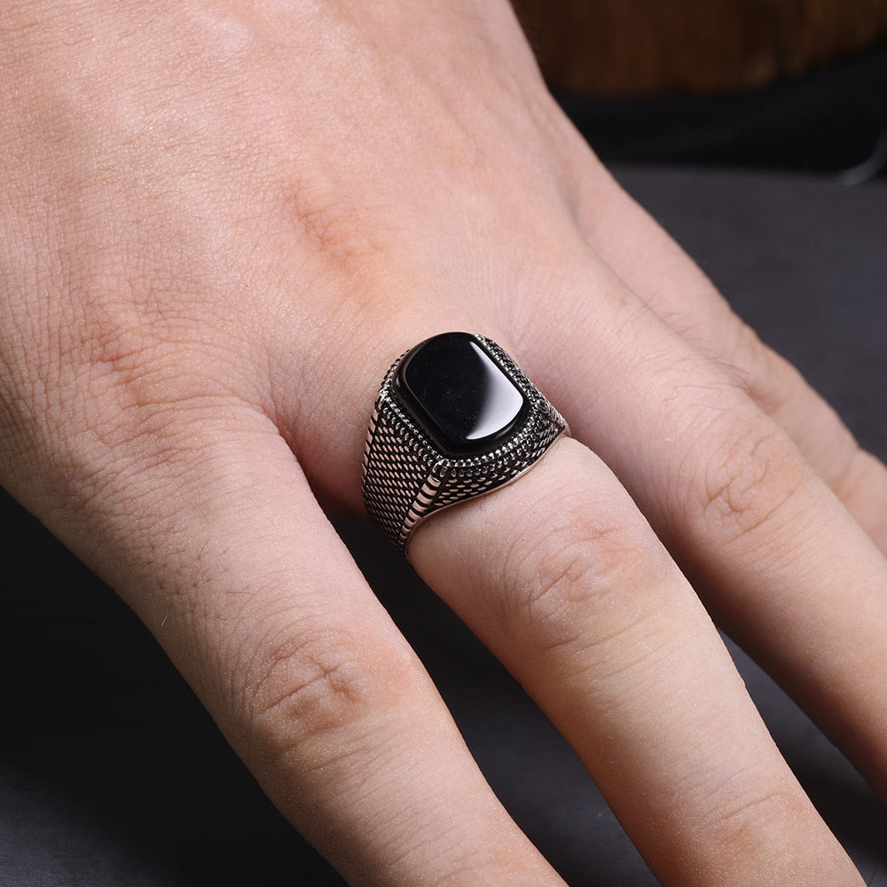 mens onyx rings