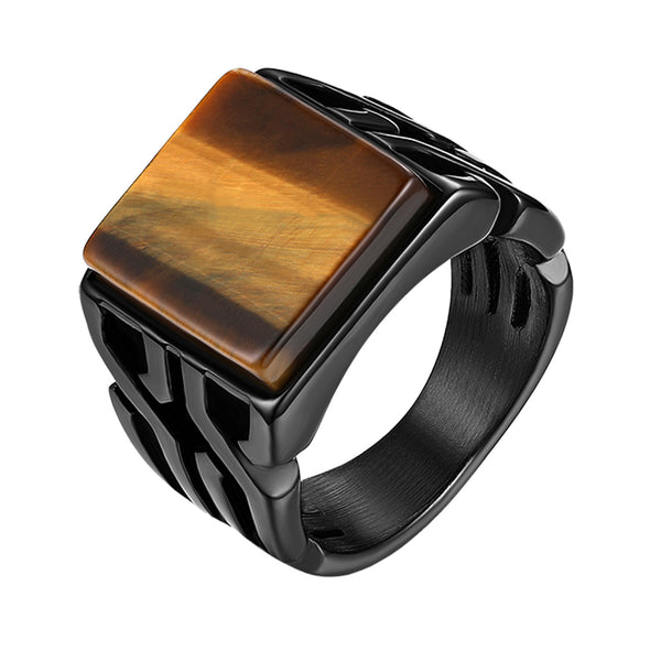 black tiger eye ring