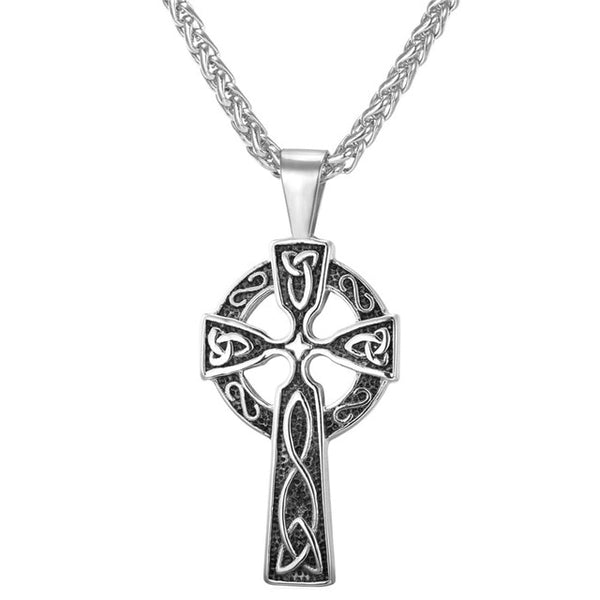 Mens Celtic Cross Necklace Stainless Steel FREE Shipping Jewelrify   Mens Celtic Cross Necklace Pendant 1 Silver 600x 