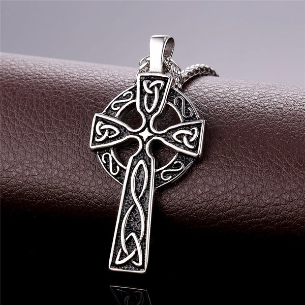 Mens Celtic Cross Necklace Stainless Steel FREE Shipping Jewelrify   Mens Celtic Cross Necklace Pendant 8 Silver 600x 