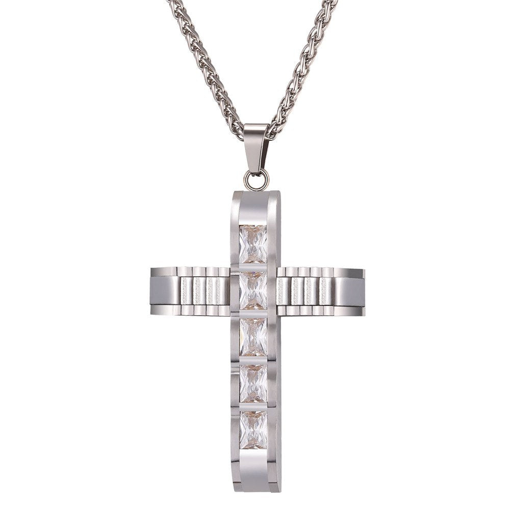 Mens Cubic Zirconia Cross Necklace | FREE Shipping – Jewelrify