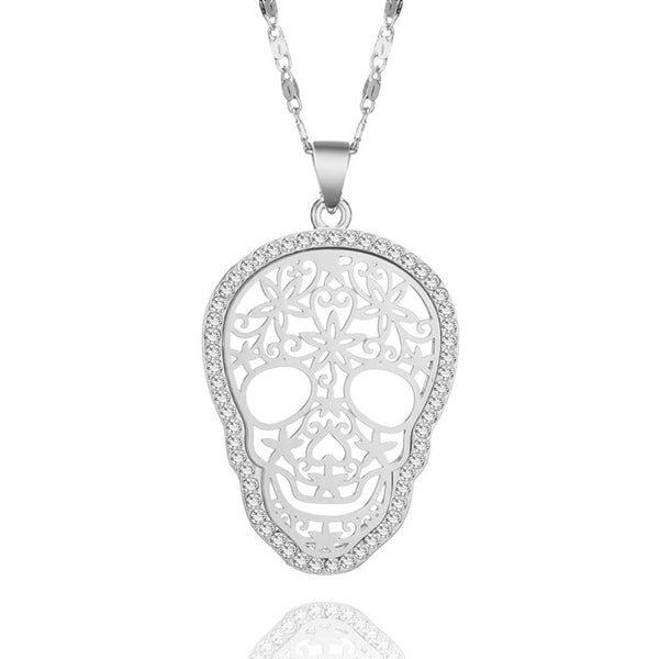 skull necklace womens