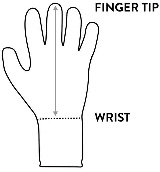 Adelio Surf Glove size chart