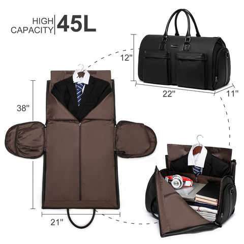 Garment Bags for Travel, Convertible Suit Travel Bag