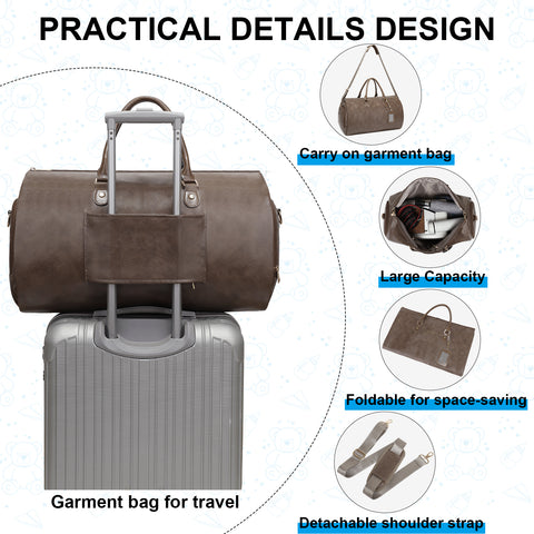 Convertible Leather Garment Bag for Travel-MODOKER – Modoker