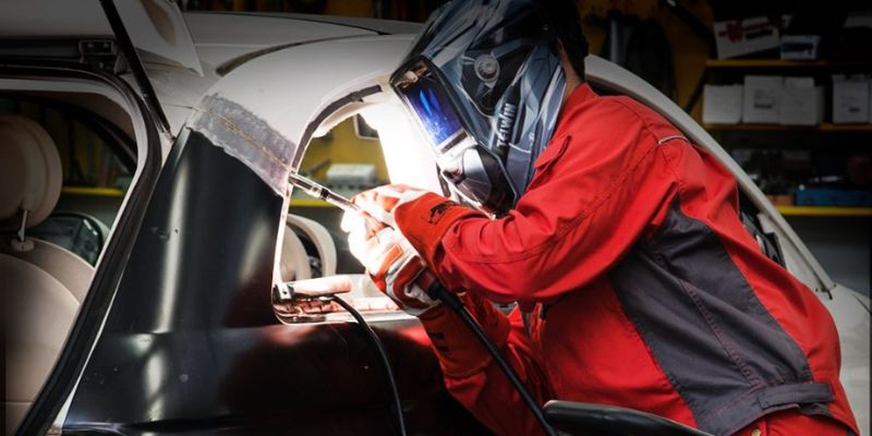 MIG Welding Safety Gear for car bodywork
