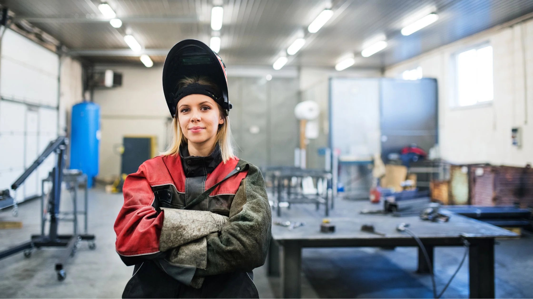 MIG welders Safety equipment for both men and women welders
