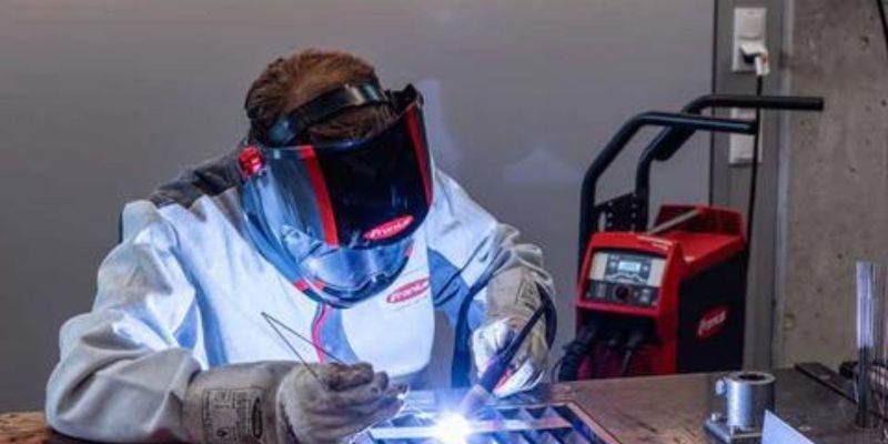 fronius vizor connect welding helmet with IWave TIG Welder