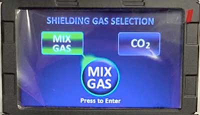 Parweld XTm211 DI Gas settings