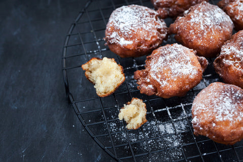 warm apple fritters