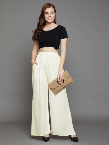 White palazzo pants