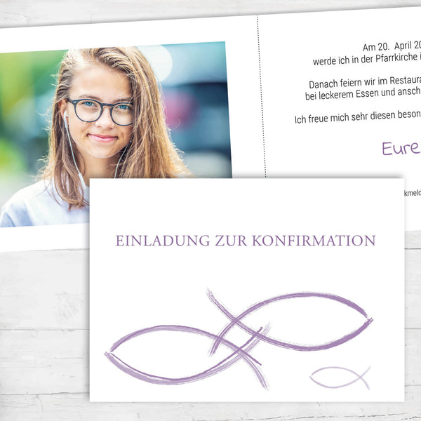 Einladungskarte zur Konfirmation