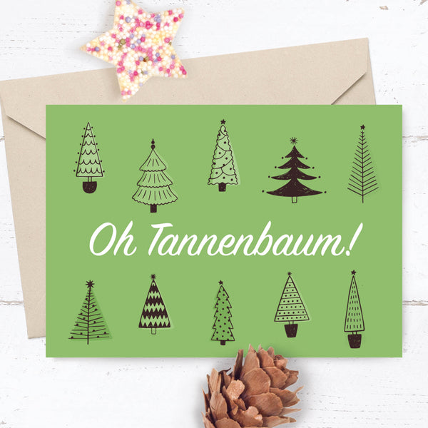 Weihnachtskarte Oh Tannenbaum