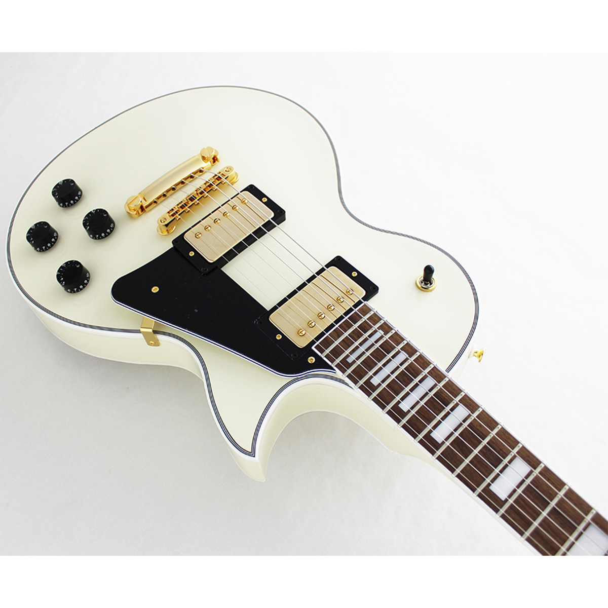 Fujigen FGN NLC10RMP Neo Classic Single Cutaway Electric Guitar - Antique  White w/Case