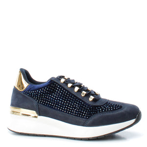 navy sparkly trainers