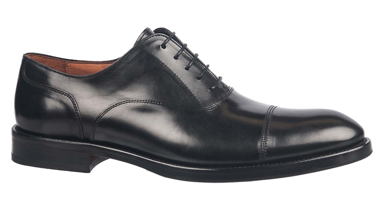 Roberto Ley Men's black leather Oxford shoes – Thomas Patrick