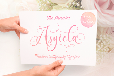 Asyiela Script Font - Best New Romantic Script Fonts