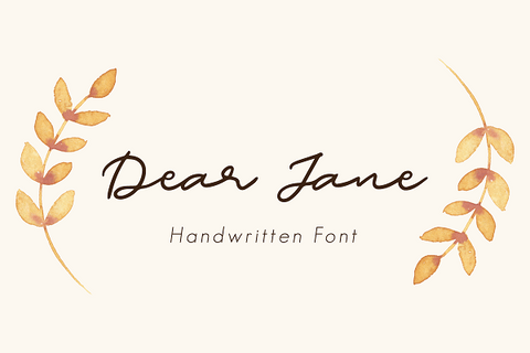 Dear Jane Handwritten Font_Best Free Handwritten Fonts of 2018-02-02