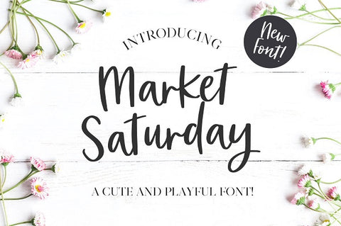 Market Saturday Handwritten Font_Best Handwritten Fonts of 2018
