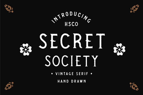 Secret Society Vintage Hand Drawn Font Family