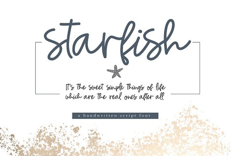 Starfish handwritten script font by KA Designs - 20 Best Handwritten Fonts of 2018