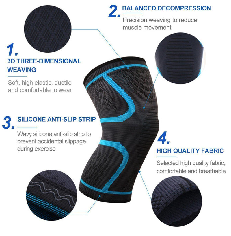 Elastic Knee Brace, Anti Slip Knee Support Compression Sleeves – Magoloft
