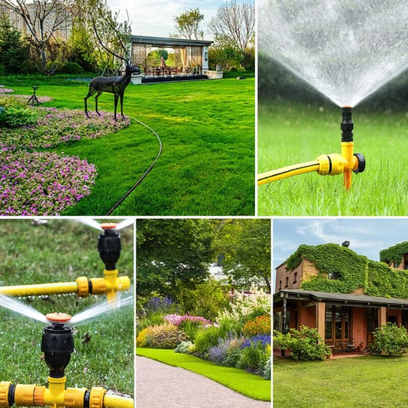 360° Rotation Auto Irrigation System Garden Lawn Sprinkler Patio