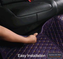 SupremeAutoMats.com - Luxury Diamond Patterned All Weather Car Mats - Easy to Install in 5 minutes