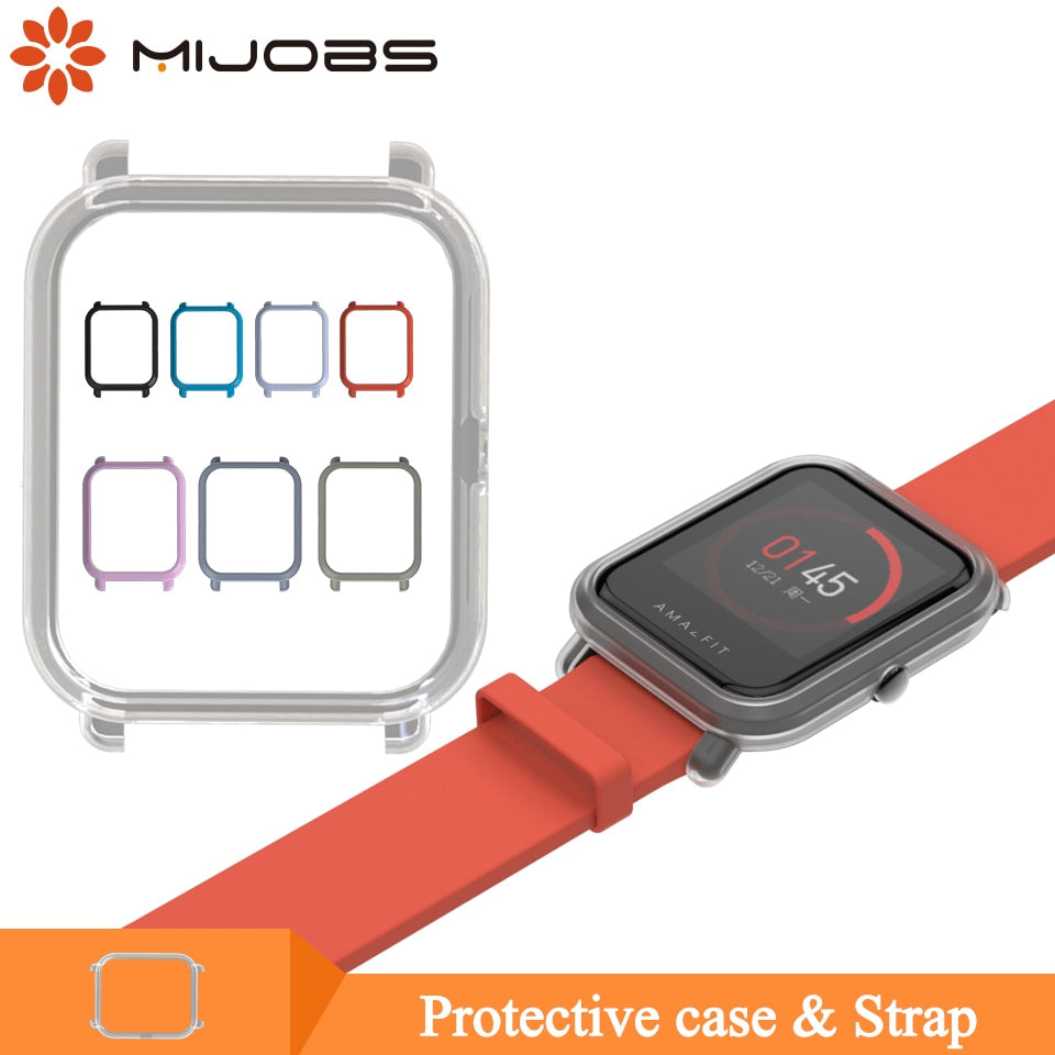 Mijobs Slim Colorful Protective Case Cover For Xiaomi Huami Amazfit Bi Skibix