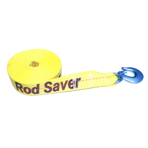 Rod Saver Heavy-Duty Winch Strap Replacement - Yellow - 2" x 20 [WSY20] - Bluewater Boat Supply