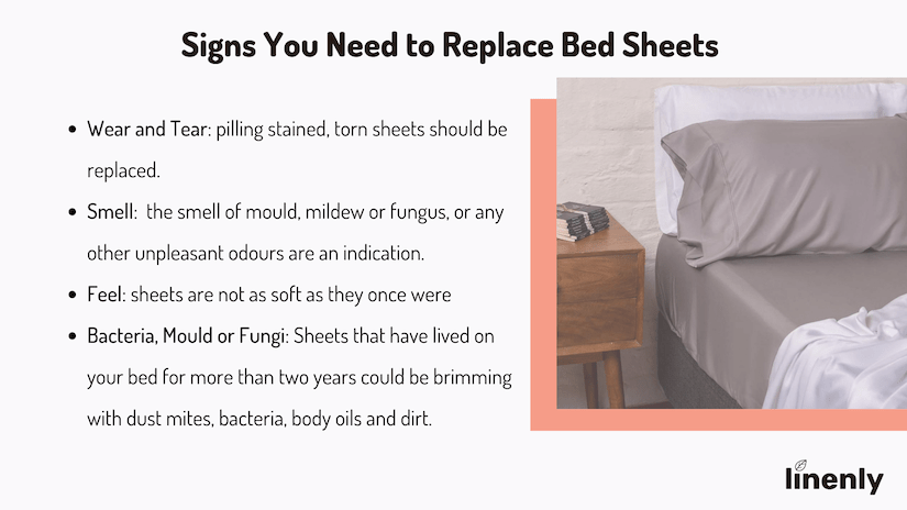 when to replace bed sheets infographic