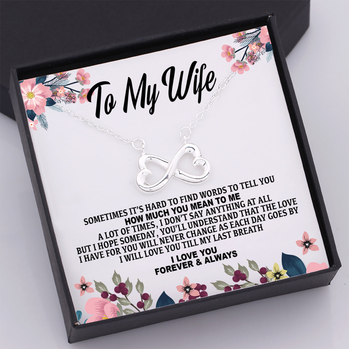 Tiny Nl3023 To My Wife I Love You Forever Always Necklace Tinylovegift