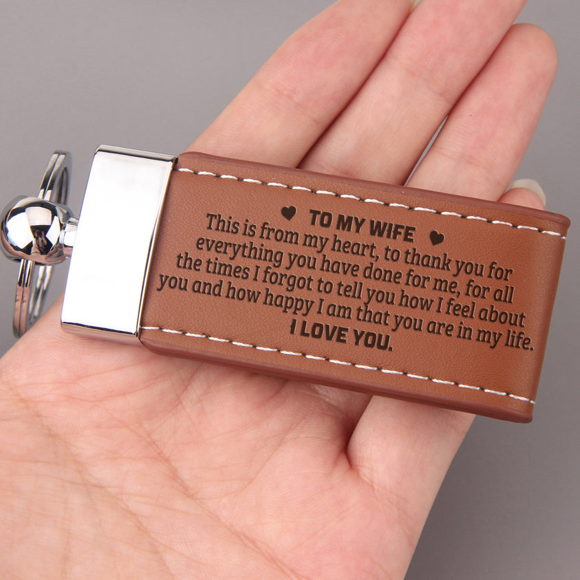 to my wife keychain