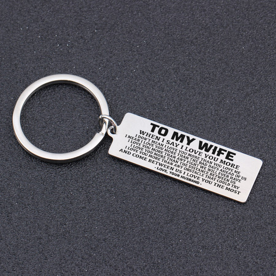 to my wife keychain