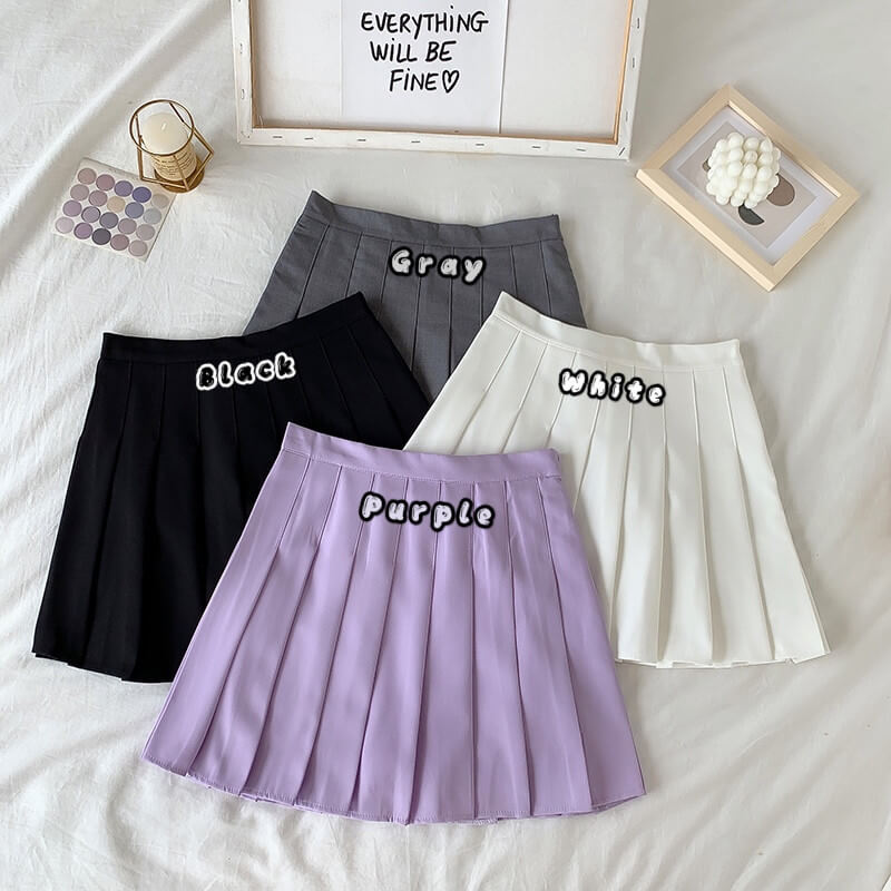 INS HOT PASTEL PLEATED SKIRT BY60304 | aleeby