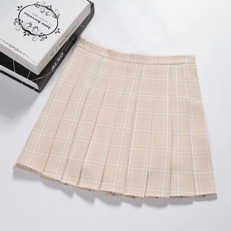 ULZZANG HIGH WAIST PLEATED SKIRT BY61076 | aleeby