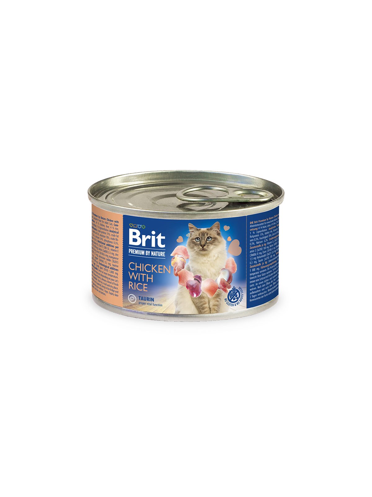 solopgang tæt Økonomisk BRIT PREMIUM BY NATURE CHICKEN WITH RICE 200g WET CAT FOOD - PETTO