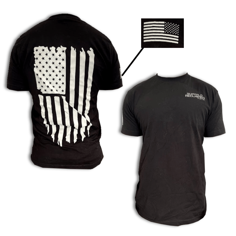 Buffalo Reclaimed Distressed Flag T-Shirt – Buffalo Reclaimed Flag Co.