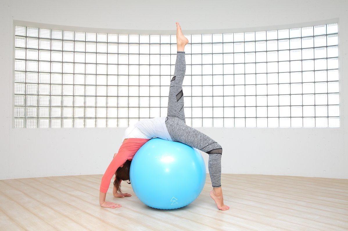 yoga with yoga ball