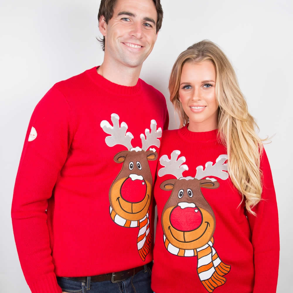 Image of Red Rudolph Christmas Sweater