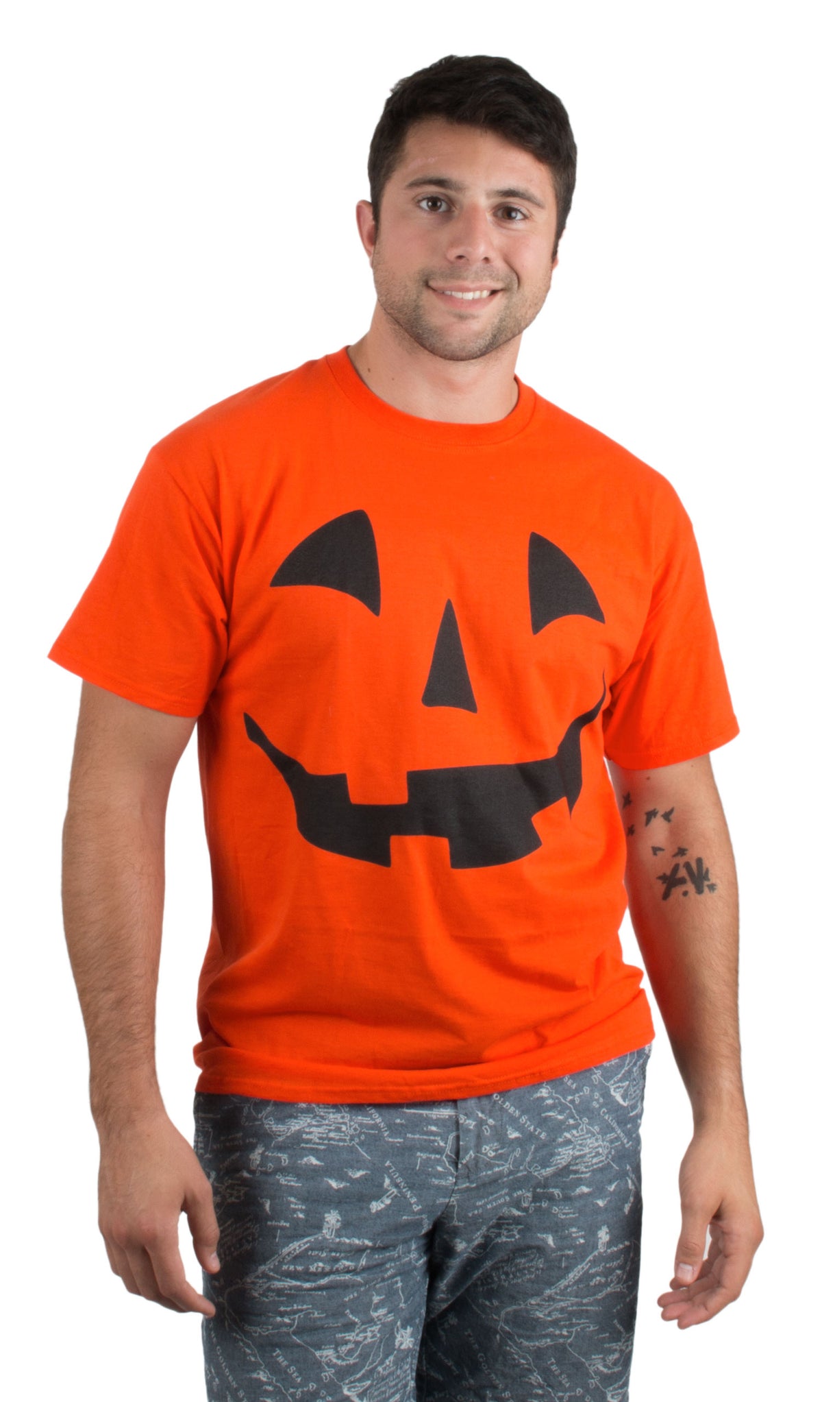 Buy 'Spooky Ribcage Skeleton Orange' by RetroGear as a T-Shirt, Classic T- Shirt, Tri-blend T…