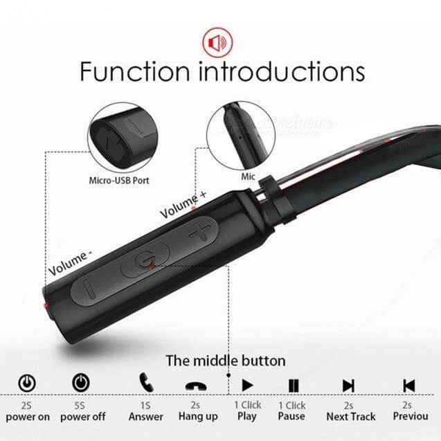 ptron tangent pro neckband bluetooth headset with mic